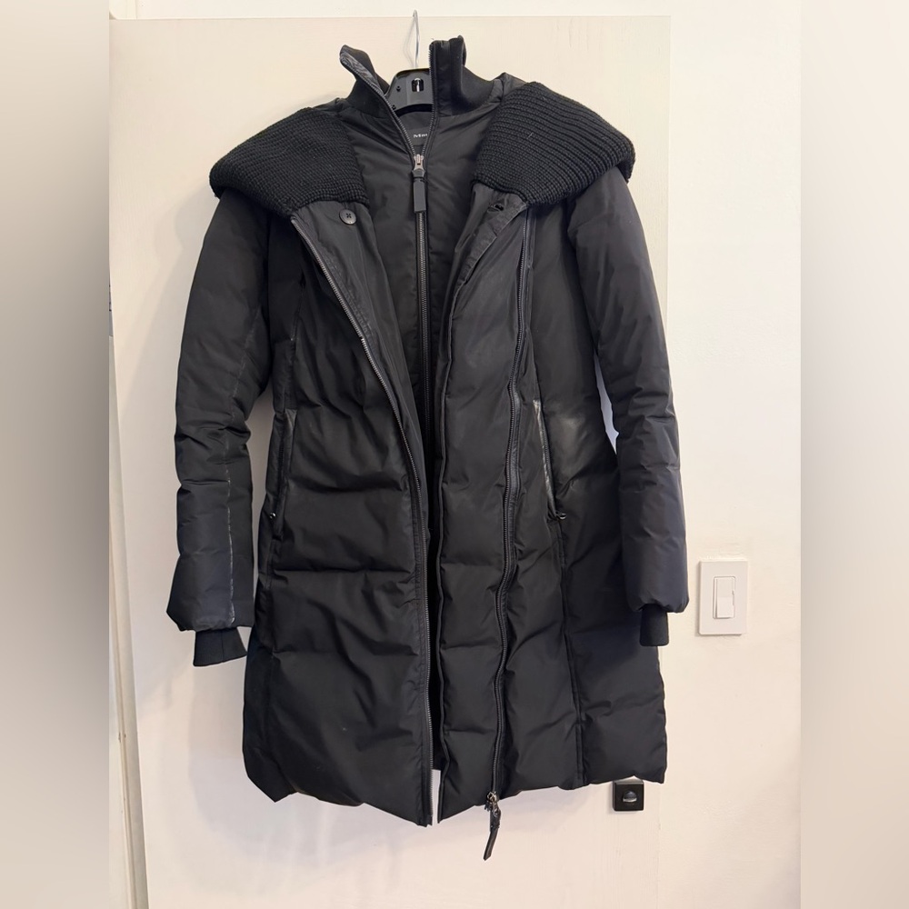 Mackage Black Puffer Mid-length Coat Small